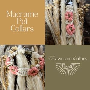 Macrame pet collars